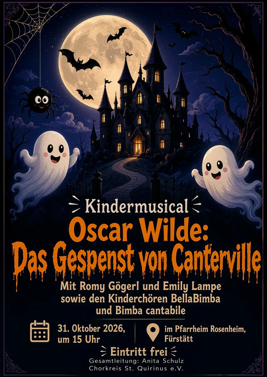 Plakat: Kindermusical Das Gespenst von Canterville